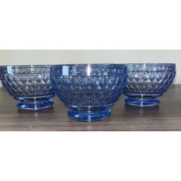 4x Villeroy&Boch Boston Bowls, Appetizer/Dessert Bowl, Blue, Stackable main image 0